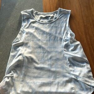 Blue and white tank top